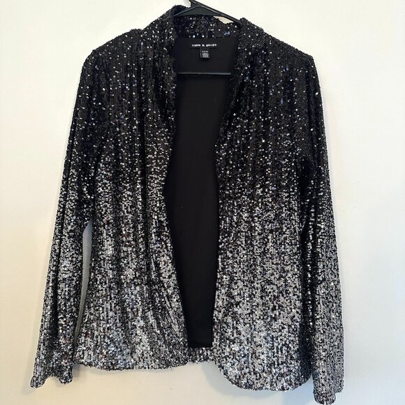 Ombre Sequin Blazer Jacket - Picture 1 of 9